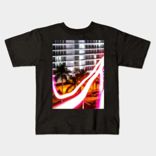 Miami Neon Night Light Kids T-Shirt